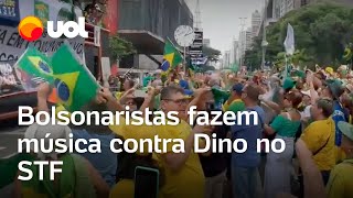 Bolsonaristas puxam coro contra indicação de Flávio Dino para o STF em ato na Avenida Paulista [upl. by Veats590]