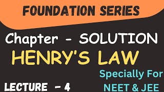 HENRYS LAW  Chapter  1 SOLUTIONS  CLASS 12  NEET ampJEE CHEMISTRY ​⁠letmeteachchem [upl. by Clemmie681]