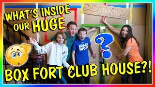 WHATS INSIDE OUR HUGE BOX FORT CLUB HOUSE  We Are The Davises [upl. by Nav]