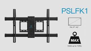 How to Install PERLESMITH PSLFK1 FullMotion TV Wall Mount for 37 to 82 Inch TVs [upl. by Arndt]