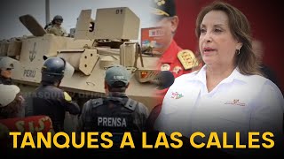 ¿Solidaridad o represión Dina Boluarte envía tanques y despliega al ejército en paro nacional [upl. by Atsira]