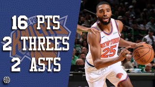 Mikal Bridges 16 pts 2 threes 2 asts vs Celtics 2425 season [upl. by Nivrag165]