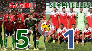 ♦️GAMBIE 5 VS SEYCHELLES 1  ELIMINATOIRE COUPE DU MONDE [upl. by Gnouhk]