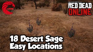 Desert Sage rdr2 Online Locations  Red Dead Online Desert Sag Locations Guide [upl. by Delaryd]