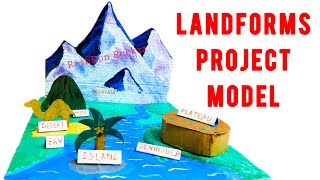 Landforms project Model 3D  Indian Landforms project  Landform of Earth Ecofriendly Easy Cardboard [upl. by Noby429]