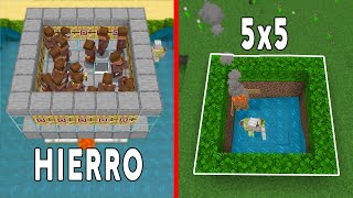 3 GRANJAS de HIERRO para MINECRAFT BEDROCK 120 [upl. by Toffic]