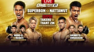 ONE FRIDAY FIGHTS 81  ONE LUMPINEE 81 SUPERBON VS NATTAWUT LIVE FULL CARD REACTION STREAM [upl. by Keener]