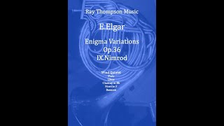 Elgar Enigma Variations Op36 Variation IX Nimrod  wind quintet [upl. by Nawat]