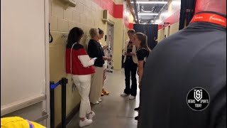 CAITLIN CLARK AND KATE MARTIN EMBRACE EACH OTHER AFTER THE GAME JAN JENSEN HUGS MARTIN AFTER GAME [upl. by Leiruh]