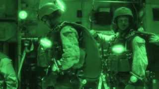 USMC Force Recon Platoon Conducts Night Parachute Operations Over Djibouti  Night Vision Jump [upl. by Enylhsa795]