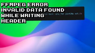 Troubleshooting FFmpeg Fixing Invalid data found when processing input Error [upl. by Falda]