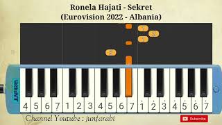 Ronela Hajati  Sekret Eurovision 2022 Albania  pianika melodika [upl. by Tirma]