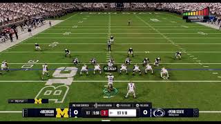 NCAA College Football 25 Gameplay Penn State vs Michigan MO BAMBA moment [upl. by Hakilam]