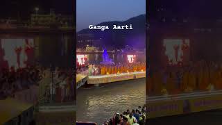 Parmarth niketan ganga Aarti 🙏gangaaarti rishikeshdairies shorts [upl. by Hayilaa528]