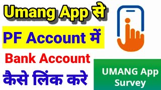 Umang App से Bank KYC Kaise Link करे PF Account में  How to link bank KYC though umag [upl. by Acirema]