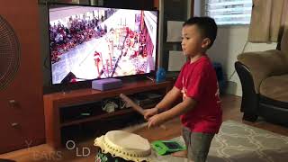 Aidan Lion Dance Drumming from 10 months old to 5 years old [upl. by Ttam]