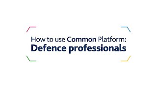 How to use Common Platform Defence Professionals [upl. by Notyarb]