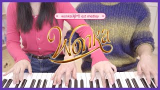 🍭Wonka OST Medley5 songs  4hands piano [upl. by Ahsinet673]