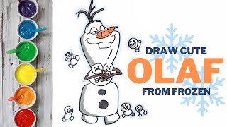 Cute Olaf from Frozen frozen olaf disney disneyjunior waltdisneyworld art viral [upl. by Llij]