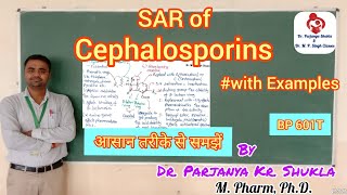 Structure Activity Relationship of Cephalosporins  With Example in Easy Way  BP 601T [upl. by Poppas707]