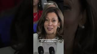 ProPalestine chants interrupt Kamala Harris rally speech [upl. by Kipp]