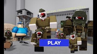 Barry Prison War  Zombies Giant Monsters Attack Prison Rescue Barry and Escape Prison roblox [upl. by Caplan]