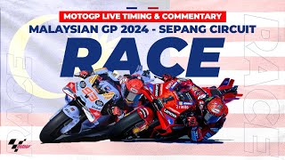 LIVE Data MotoGP Race Malaysian GP 2024  Sepang International Circuit  Commentary [upl. by Ahsoet]