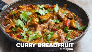 Curry Breadfruit  Amazing Vegetarian Breadfruit Curry [upl. by Strander]