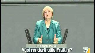 Crozza la merkel a frattini [upl. by Kelbee]