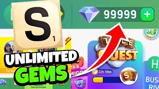 Scrabble GO how to get Unlimited GEMS for Free 2022 AndroidiOS Scrabble GO Gems Glitch [upl. by Aikel129]