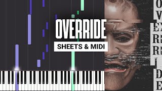 Override  KSLV Noh  Piano Tutorial  Sheet Music amp MIDI [upl. by Jaworski942]