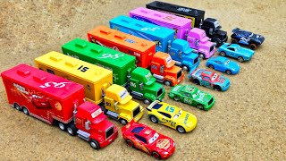 Play with Lightning Mcqueen Truck Toys On The Sand  Toys Car Story [upl. by Casilda810]