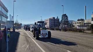 Sternfahrt Bauernprotest Füllinsdorf Baselland Schweiz 3 Februar 2024 Teil 2 [upl. by Sid]