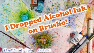 I Dropped Alcohol Ink on Brusho [upl. by Nyrak]