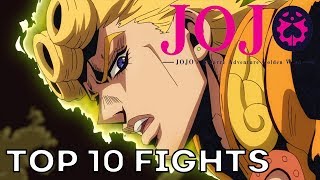 Top 10 JoJos Bizarre Adventure Fight Scenes Golden Wind [upl. by Felecia13]