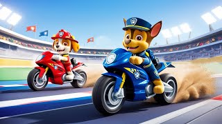 PAW Patrol Chase amp Marshall motorcycle race Who will win  Guess The Right Door ESCAPE ROOM [upl. by Nosnaj]