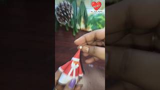 Easy craft ideas How to make paper Santa clausdiyshortvideoviralvideoshortspapercraftchristmas [upl. by Chari]