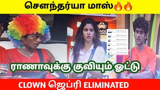 Soundharya Mass🔥🔥  Jeffry Eliminated  Muthukumaran votes Raanav  Biggbosstamil8 Voting Analysis [upl. by Nacul]