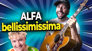 ALFA  bellissimissima TUTORIAL CHITARRA FACILE [upl. by Ydak]