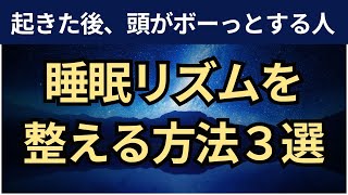 【音声】不眠症が改善する「体内時計を整える方法３選」。睡眠・覚醒リズム障害 [upl. by Acnaib]