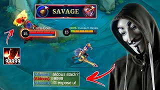 Yuzuke Meets Hacker Aldous in Ranked Game 🤯  Hes Begging Me To Not Upload This ☠️  MLBB [upl. by Millian257]