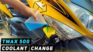 Yamaha Tmax 500  Coolant Change  Mitchs Scooter Stuff [upl. by Statis]