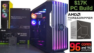 AMD Threadripper 7995WX Pro PC Build and Benchmark Tests [upl. by Cirala]