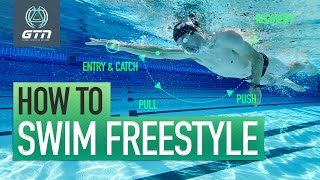 How To Swim Freestyle  Technique For Front Crawl Swimming [upl. by Valiant]