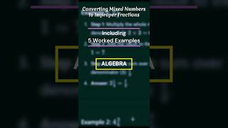 🧮Mixed Numbers Made Easy Learn How to Convert to Improper Fractions in Seconds 🧮✨ [upl. by Lecia]