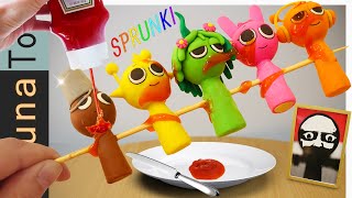 Eating INCREDIBOX SPRUNKI in real life Clay Food ASMR mukbang Animation [upl. by Neela]