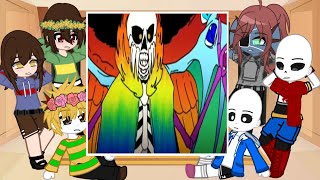 Undertale reacts to Seraphim vs Ultra  Gacha Reacts [upl. by Arral876]