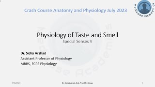 Physiology of Taste and Smell  Crash Course July 2023 [upl. by Baxter241]