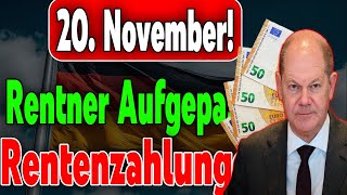 Achtung Rentner Ab dem 20 November gibt es neue Regelungen bei der Rentenzahlung [upl. by Yerkovich]