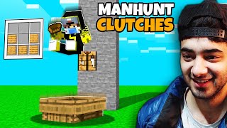 Recreating Epic Manhunt Clutches in Minecraft [upl. by Decrem]